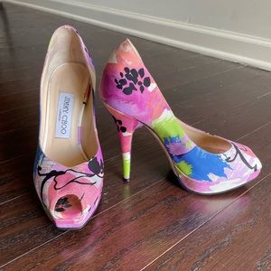 Authentic Jimmy Choo peep toe heels